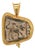 Chimera Image in Relief Pendant in 21k Gold Decorative Trim For Sale