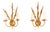 Pair of 20th Century French Gilt Metal Sconces - Inspired By Coco Chanel For Sale