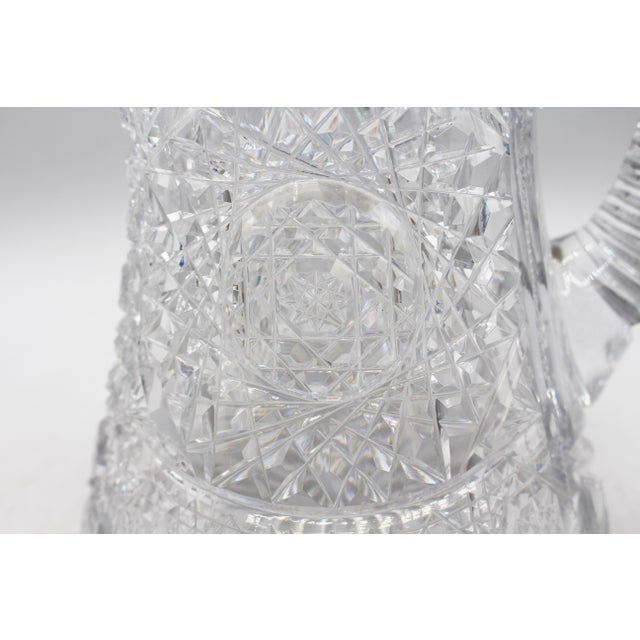 Circa 1896-1916 American Brilliant Cut Glass Pitcher For Sale In Raleigh - Image 6 of 9