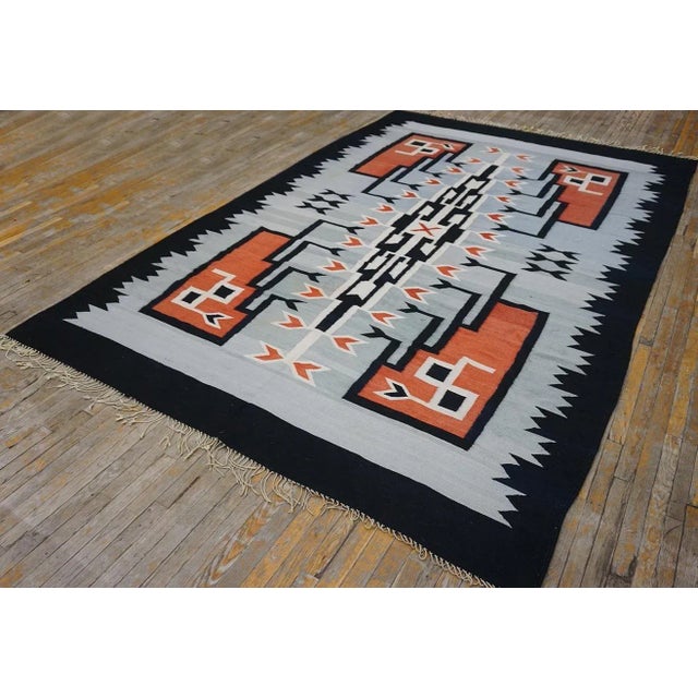 1930s Chimayo Southwestern Style Carpet ( 7'2" x 11'2" - 230 x 340 ) For Sale - Image 10 of 11