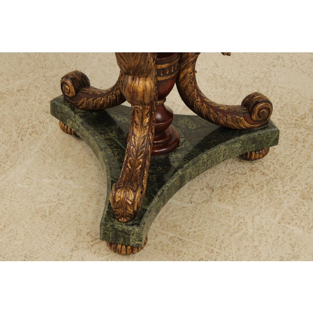 Stone Maitland Smith Round Marble Top Louis XV Center Table For Sale - Image 7 of 12