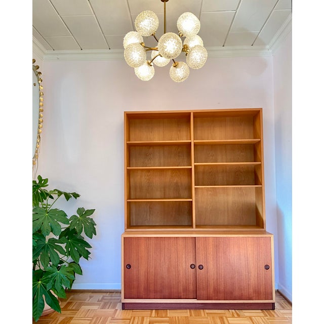 Teak and Oak 2-Part Cabinet by Borge Mogensen for Karl Andersson & Soner, Denmark, 1960s For Sale - Image 11 of 18