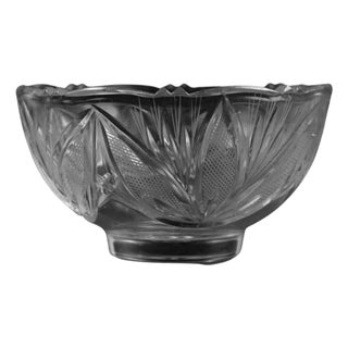 Vintage Floral Glass Candy Bowl, Italy, 1970s For Sale