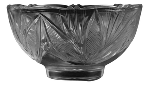 Vintage Floral Glass Candy Bowl, Italy, 1970s