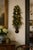 A striking large-scale vintage painted tole floral wall hanging featuring an abundant arrangement of dimensional metal...