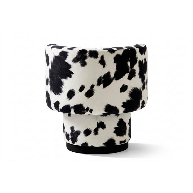 Caos Accent Chair in Cow Furry Velvet from Moanne For Sale - Image 4 of 6