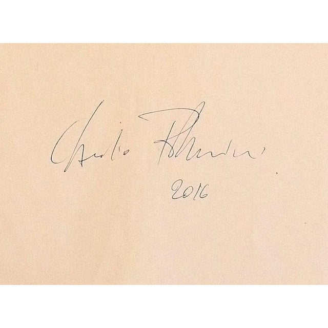 Abstract Figure is an original contemporary drawing in mixed media, pastel and oil pastel, realized by Claudio Palmieri....