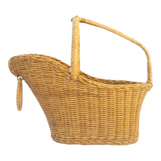 Wicker Wine Bottle Holder For Sale