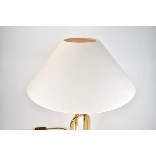 1970s Postmodern Hollywood Regency Brass Table Lamp For Sale - Image 9 of 10
