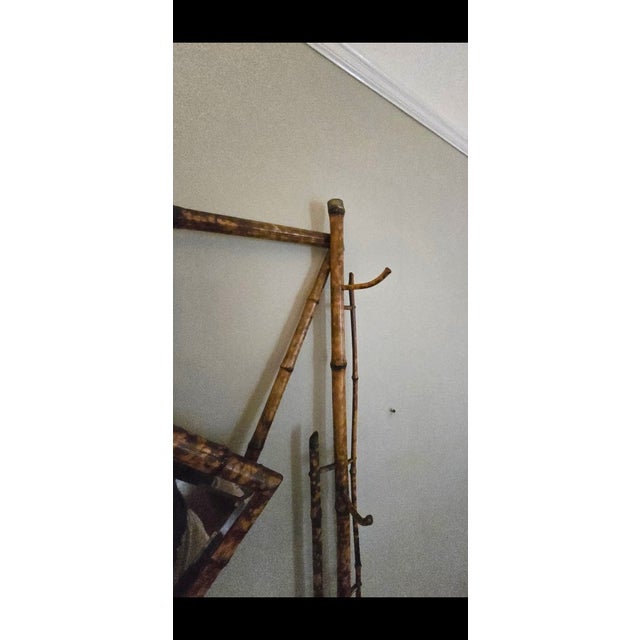 Wood 1920s Bamboo Hall Tree For Sale - Image 7 of 8