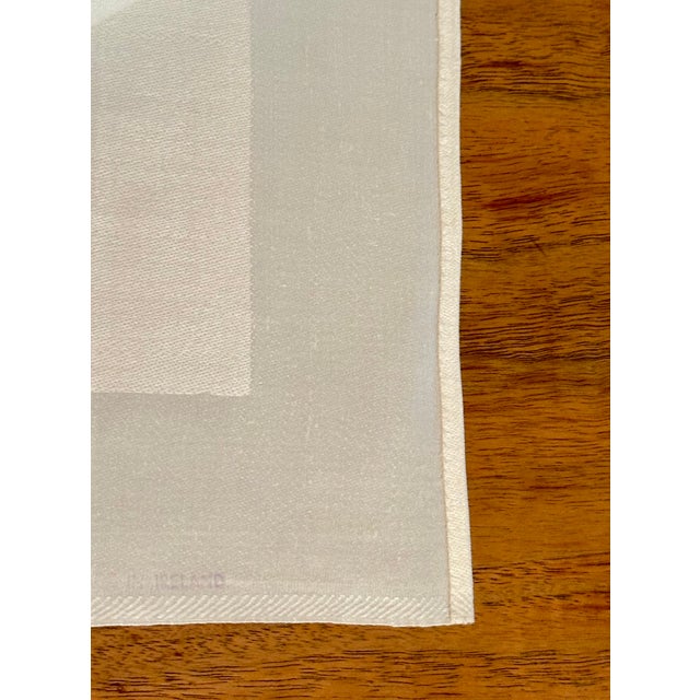 Antique White Vintage Large Irish Linen Napkins, Set of 8 Never Used For Sale - Image 8 of 11