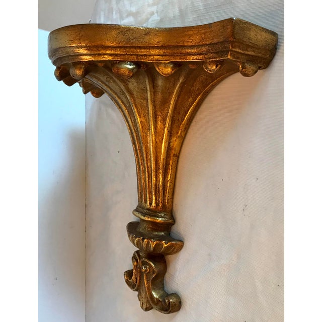 Vintage Neoclassical Gilded Plaster Wall Shelf Chairish