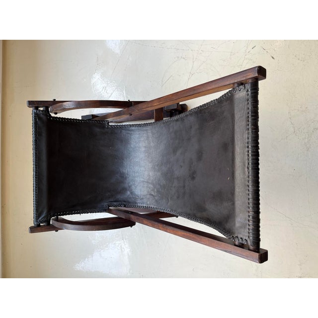 Vintage Leather Sling Chair, 1980s For Sale - Image 12 of 15