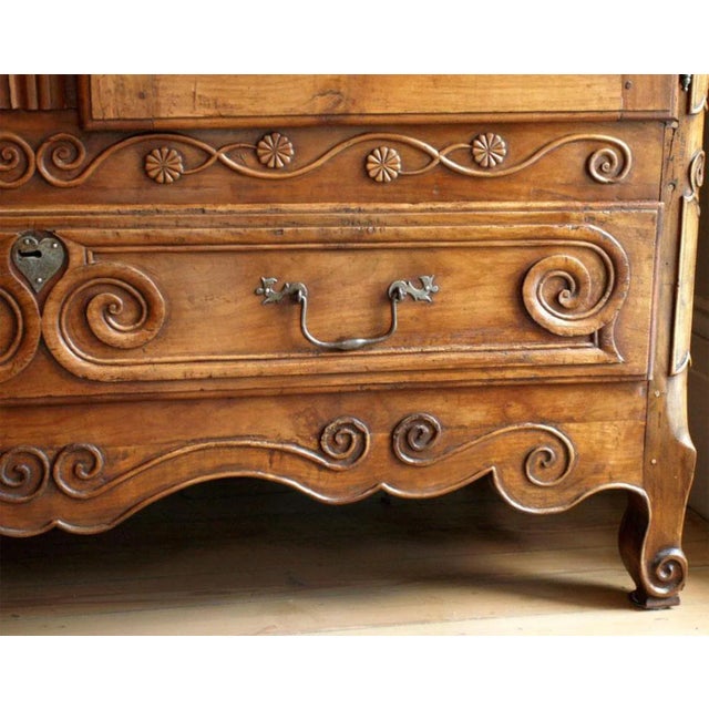 Brown 18th C Louis XV Walnut Armoire For Sale - Image 8 of 10