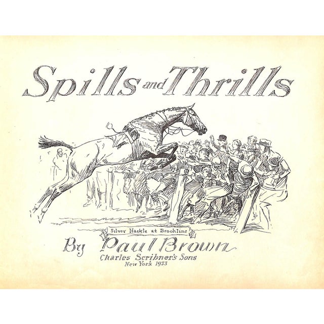 Art Sz: 9 1/2"H x 12 1/2"W 1933 Proof Plate for 'Spills and Thrills' Published by Charles Scribner's Sons New York 1933...