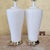 Pair of Vintage White Ceramic Urn Form Table Lamps With Gold Bases and Pleated Shades For Sale In Washington DC - Image 6 of 18