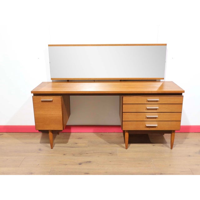 Mid Century Modern Vintage Teak Desk Vanity by White and Newton Danish Style For Sale - Image 15 of 17