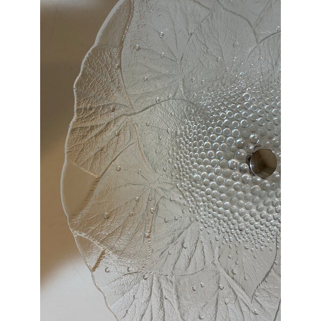 Vintage Hoya Japan Botanical Glass Pedestal Cake Stand For Sale - Image 4 of 6
