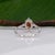 Padparadscha Sapphire Halo Ring With Natural Diamond Accents in Solid 14k Gold, Size 6.75 For Sale - Image 9 of 10