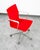 Textile Mid Century Modern Office Chair Red Swivel Work Armchair Arne Jacobsen Suede MCM For Sale - Image 7 of 12