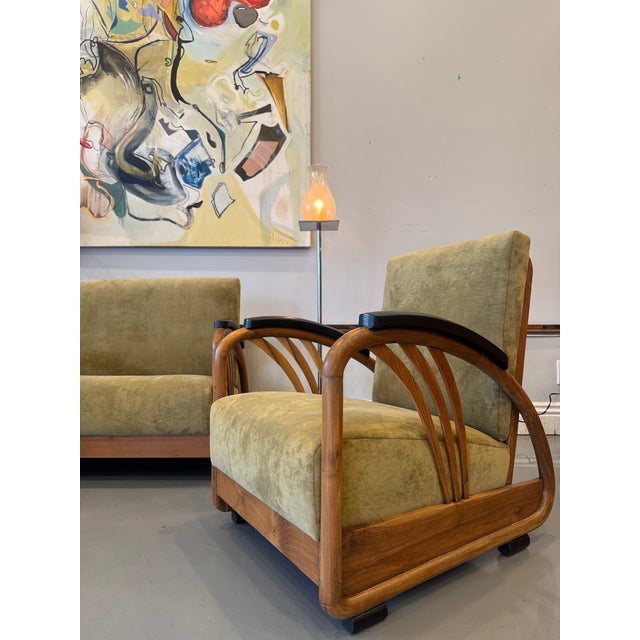 1930s Art Deco Loveseat & Pair of Chairs For Sale - Image 16 of 18