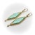 2000 - 2009 14k Gold Turquoise and Rose Cut Diamond Dangle Earrings, Pair For Sale - Image 5 of 9