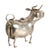 Antique Dutch 930 Silver Figural Cow Creamer With Hinged Lid For Sale - Image 4 of 7