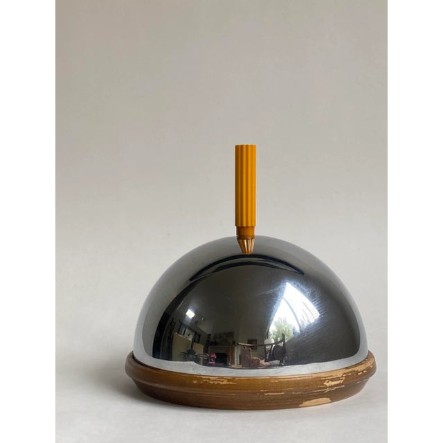Wood 1920s Art Deco Revere Stainless Steel & Wood Cheese Dome With Bakelite Handle For Sale - Image 7 of 7