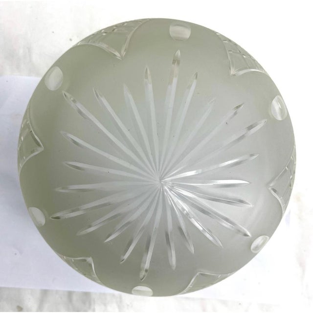 Art Nouveau Table Lamp in Wrought Iron with Glass Shade in the style of Val Saint Lambert, 1930s For Sale - Image 13 of 15