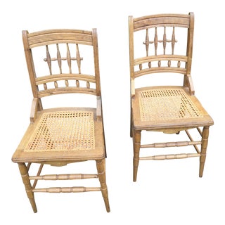 Antique Caned Chairs - a Pair For Sale