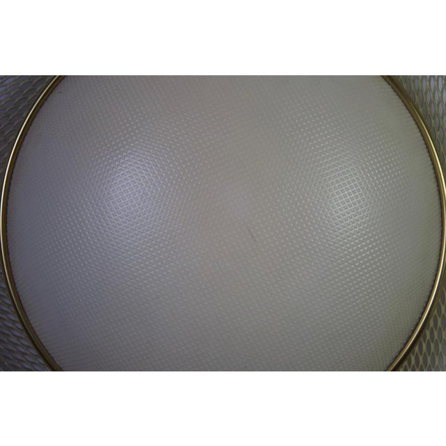 Gold Mid-Century Brass Flush Mount attributed to Erco, 1960s For Sale - Image 8 of 15