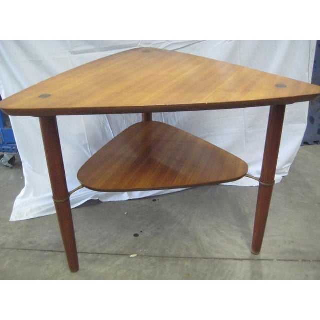 Vintage MidCentury Buch Guitar Pick Side Table Signed Chairish