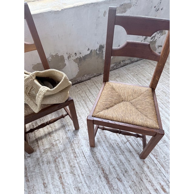 Rustic Oak Chairs from De Puydt, Belgium, 1970s, Set of 4 For Sale - Image 17 of 18