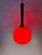 1950s Tapio Wirkkala Teak Hanging Lamp With Vistosi Modern Red Glass Shade For Sale - Image 6 of 12