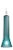 Flare Frosted Pendant Light from the Flashlight Collection in Teal For Sale