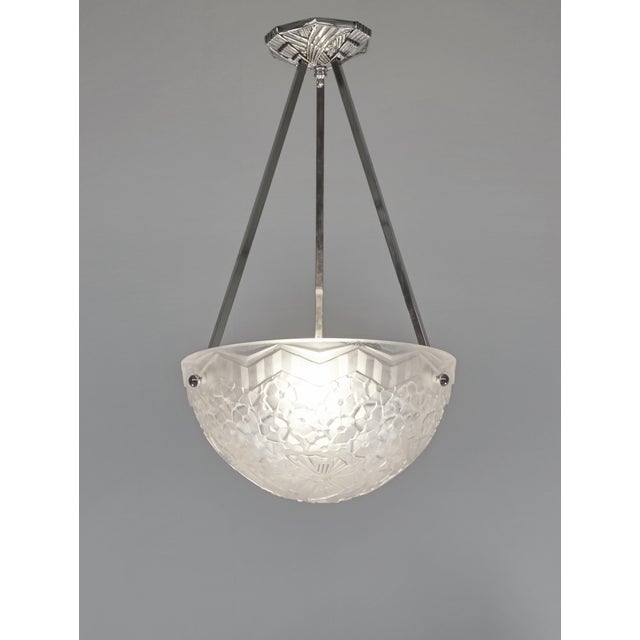Art Deco French Art Deco Pendant Light by Hettier & Vincent 1930 France - 2 Available For Sale - Image 3 of 14