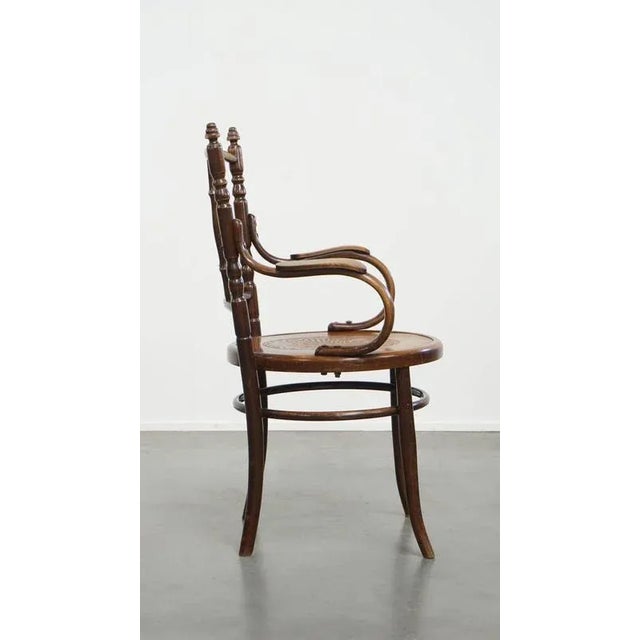 Antique Wooden Armchair by Mundus for Thonet For Sale - Image 3 of 18