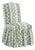 Ruffle Camel Back Dining Chair in Linny Ikat Sage For Sale