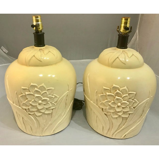 1960s Large Mid Century Ceramic Lamps - a Pair For Sale In West Palm - Image 6 of 10
