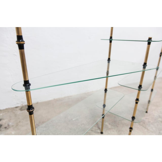 Vintage Bakery Display Shelf in Glass and Brass, 1950s For Sale - Image 6 of 18