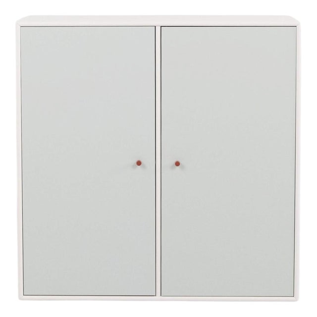Model 1118 Module Cabinet with Mint Green Doors and Brown Handles from Montana For Sale