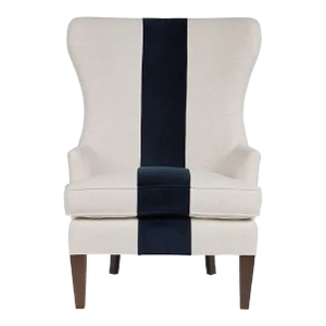 Transitional Shoreline Peformance Wing Chair, Cream