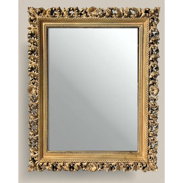 Rococo Vintage Florentine Style Shell & Acanthus Leaf Mirror For Sale - Image 3 of 17