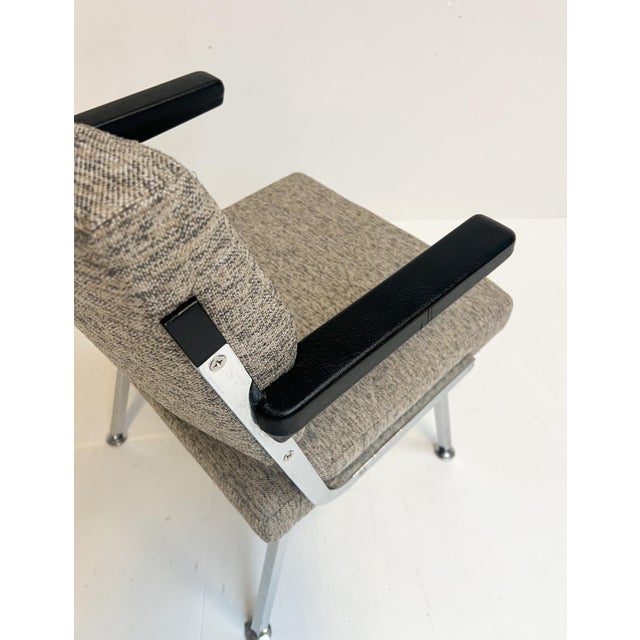 Vintage Gray Upholstered Armchair by Gispen, 1960s For Sale - Image 10 of 15
