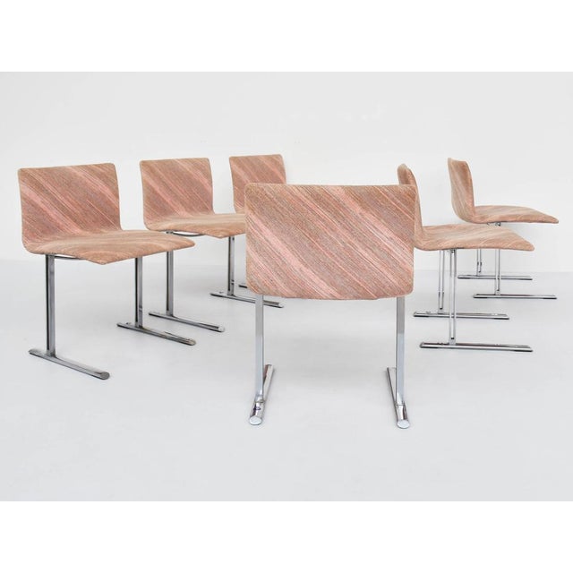 Mid-Century Modern Missoni Fabric Chairs by Offredi for Saporiti, Set of 6 For Sale - Image 3 of 14