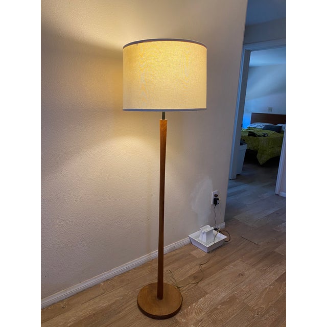 1980s Mid Century Wood Floor Lamp Chairish
