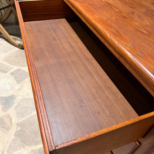 Mid-Century Modern Walnut Dresser Sculpted Wooden Pull Handles For Sale - Image 11 of 11