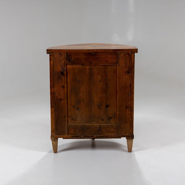 Brown Biedermeier Demi-Lune Cabinet, 1830 For Sale - Image 8 of 9