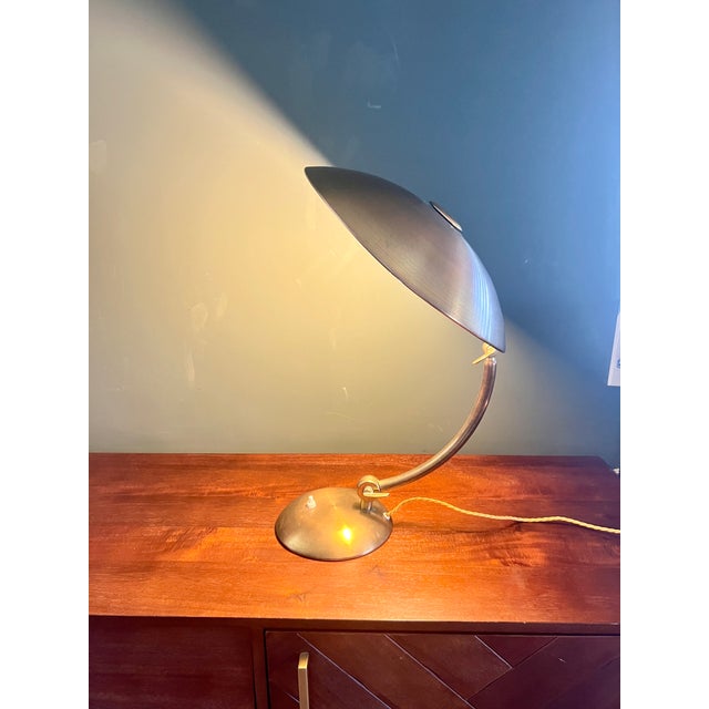 Original Egon Hillebrand Bauhaus Bauhaus Model 7164 design desk lamp for for Hillebrand Leuchten. This design classic was...