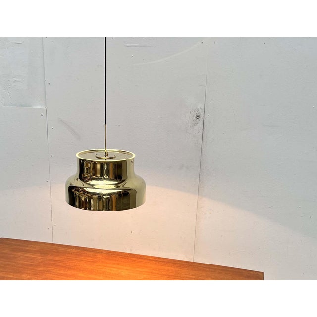 Metal Mid-Century Modern Bumling Pendant Lamp in Brass by Anders Pehrson for Ateljé Lyktan, 1960s For Sale - Image 7 of 18
